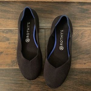Rothy's The Flat in Black Solid - Size 9.5